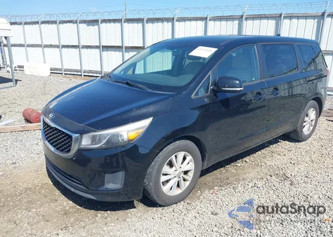 2017 Kia Sedona Lx from USA, damaged, VIN KNDMB5C11H6224948